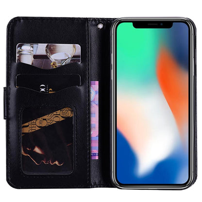 Hülle für Apple iPhone Xs Max Handyhülle Flip Case Cover Schutzhülle Mandala Schwarz