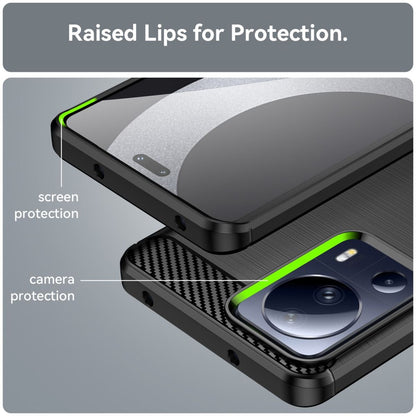 Hülle für Xiaomi 13 Lite Handyhülle Case Silikon Cover Bumper Carbonfarben