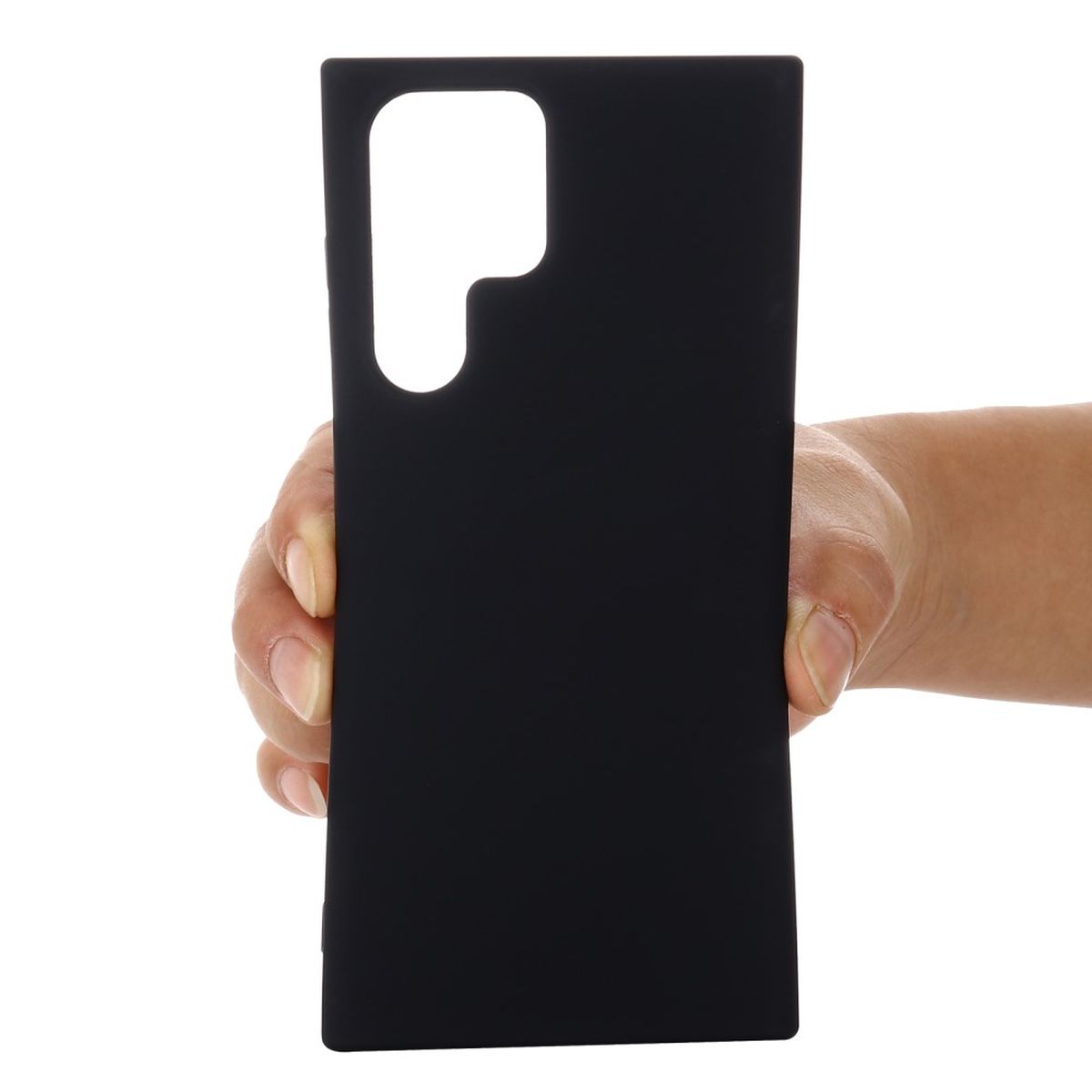 Hülle für Samsung Galaxy S22 Ultra Handyhülle Silikon Case Cover Matt Schwarz