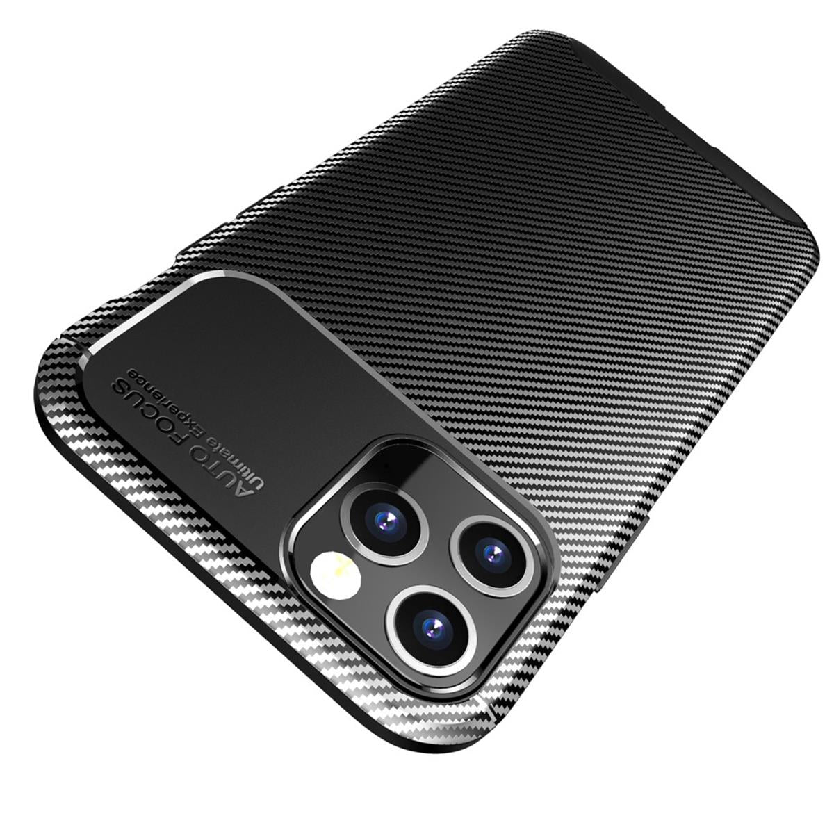 Hülle für Apple iPhone 12 Pro Max Handyhülle Silikon Case Cover Carbonfarben