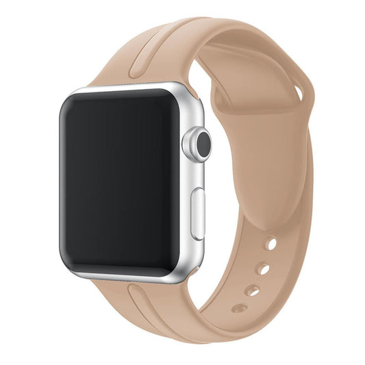 Sportarmband für Apple Watch 41/40/38mm Silikon Armband Series 8/7/6/SE/5 Beige