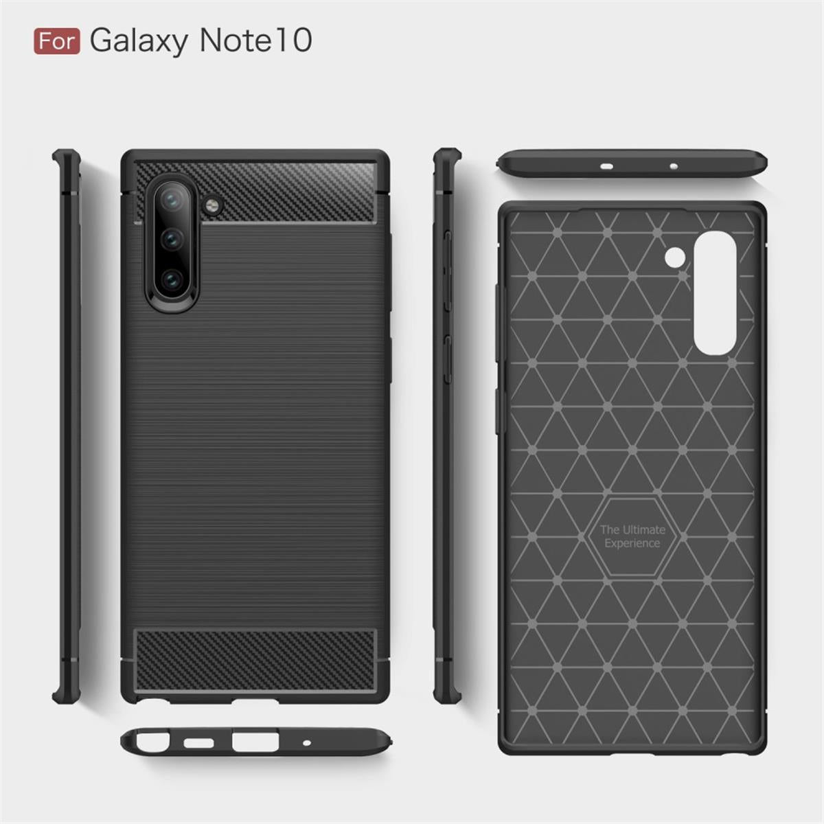 Hülle für Samsung Galaxy Note10 Handyhülle Schutzhülle Case Cover Carbon farben
