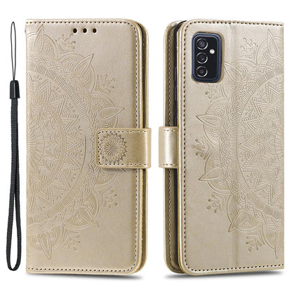 Hülle für Samsung Galaxy M52 5G Handyhülle Flip Case Cover Etui Mandala Gold