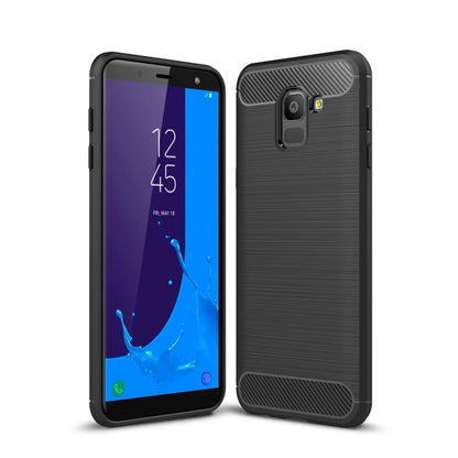 Hülle für Samsung Galaxy J6 2018 Handyhülle Cover Silikonhülle Case Carbonfarben