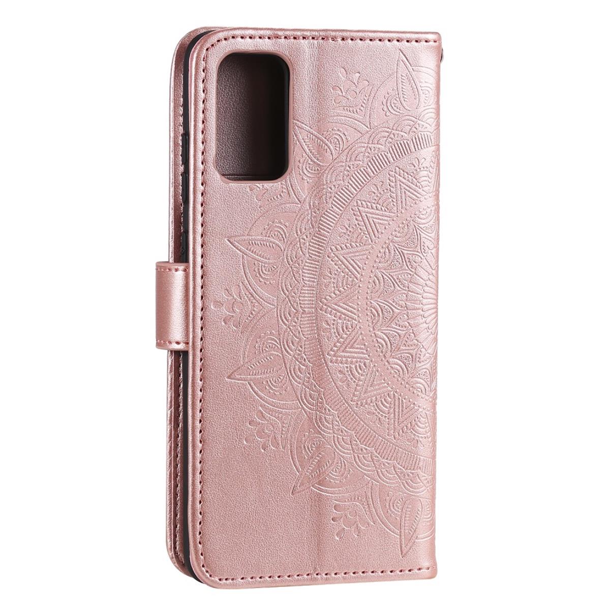 Hülle für Samsung Galaxy S20 Handyhülle Flip Case Schutzhülle Mandala Rosegold