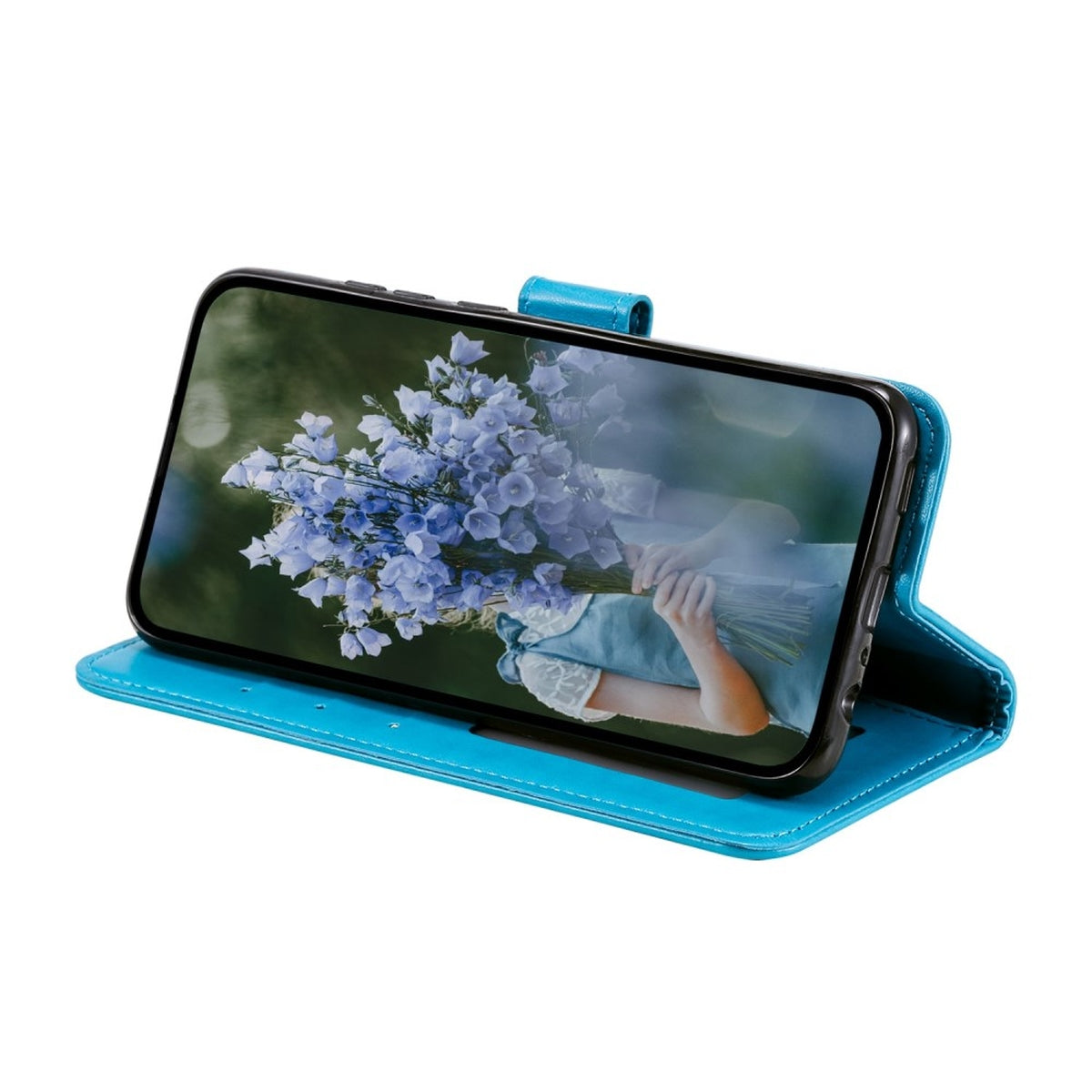 Hülle für Samsung Galaxy S23 Handyhülle Flip Case Cover Schutzhülle Mandala Blau