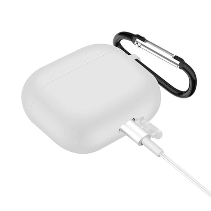 Hülle für Apple AirPods 3 Silikon Case Cover Etui Bumper Schutzhülle Tasche Weiß