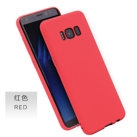 Hülle für Samsung Galaxy S8 Plus Handy Cover Silikon Case Schutzhülle Matt Rot