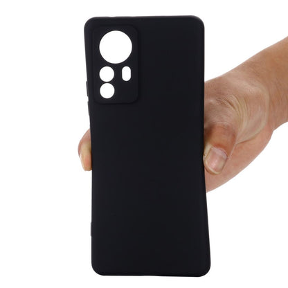 Hülle für Xiaomi 12 Pro Handyhülle Silikon Case Cover Bumper Etui Matt Schwarz