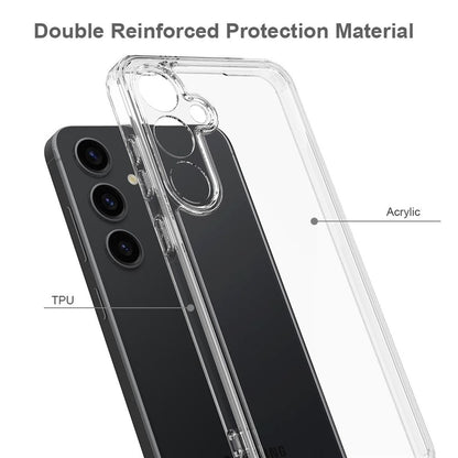 Hülle für Samsung Galaxy A55 5G Handy Case Hybrid Silikon Bumper Cover Klar