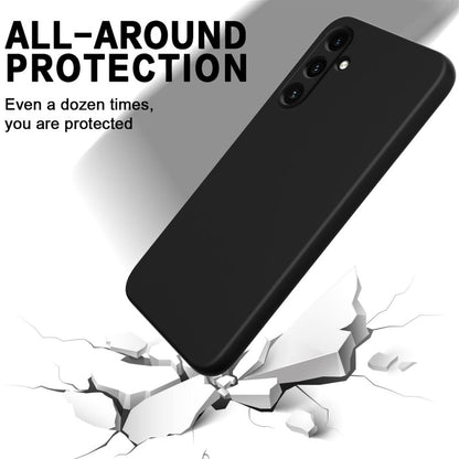 Hülle für Samsung Galaxy A55 5G Handyhülle Silikon Case Cover Matt Schwarz