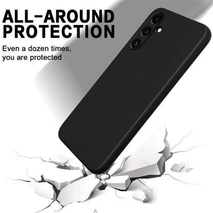 Hülle für Samsung Galaxy A35 5G Handyhülle Silikon Case Cover Matt Schwarz