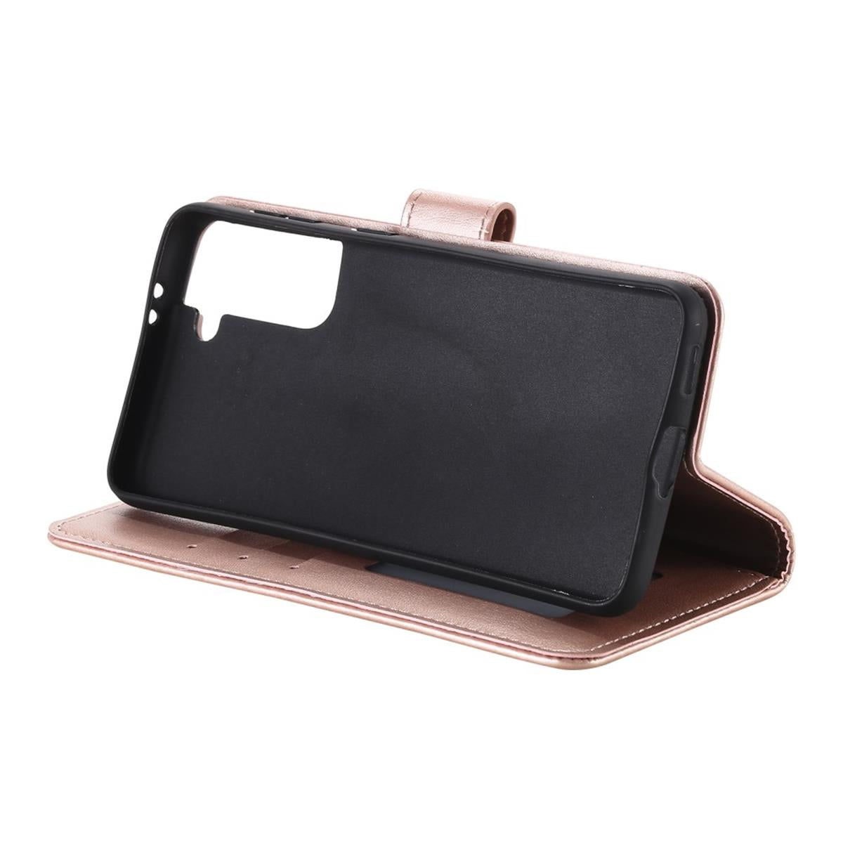 Hülle für Samsung Galaxy S21 Handyhülle Flip Case Cover Schutzhülle Tasche Mandala Rosegold