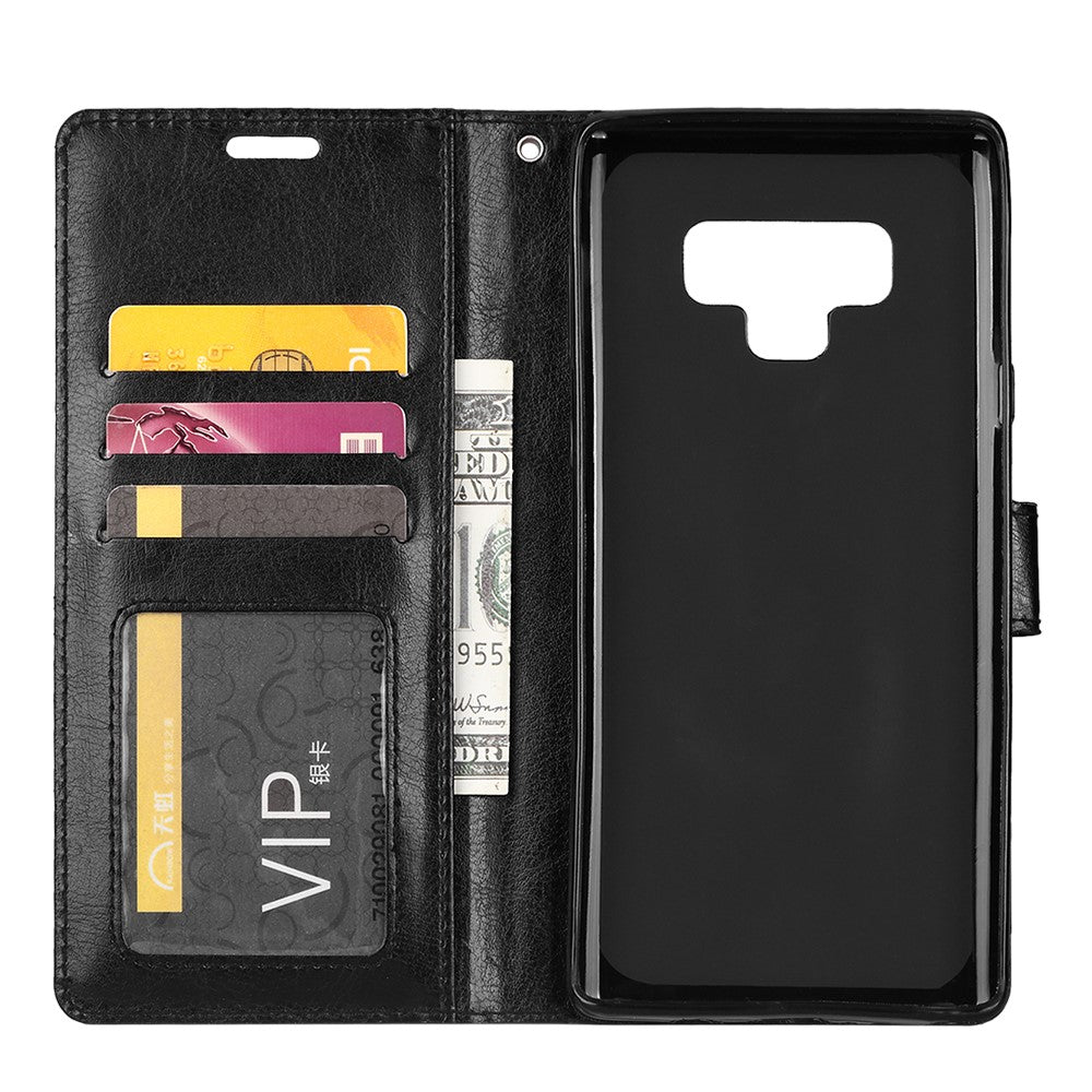 Hülle für Samsung Galaxy Note 9 Handyhülle Flip Case Schutzhülle Schwarz
