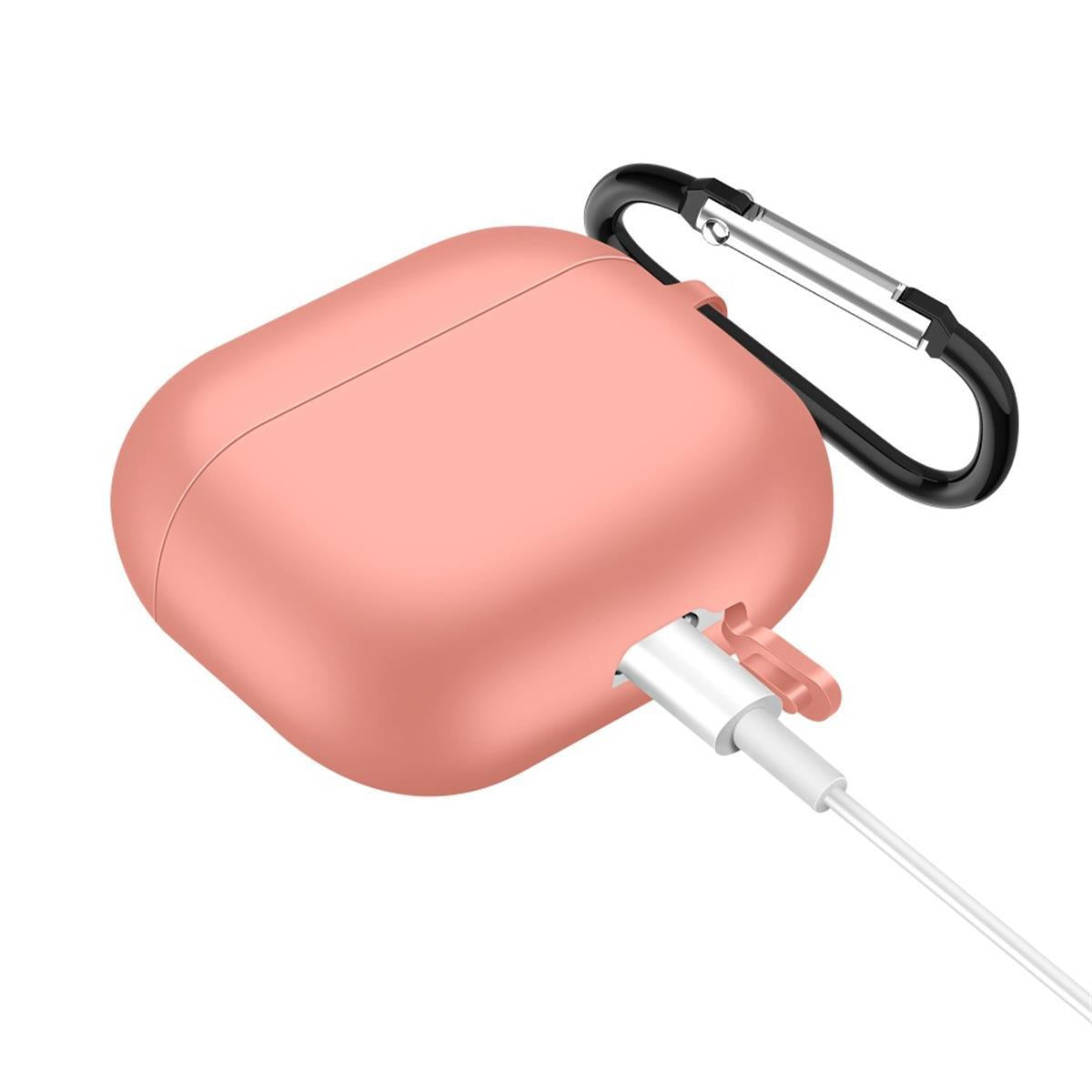 Hülle für Apple AirPods 3 Silikon Case Cover Etui Bumper Schutzhülle Orange
