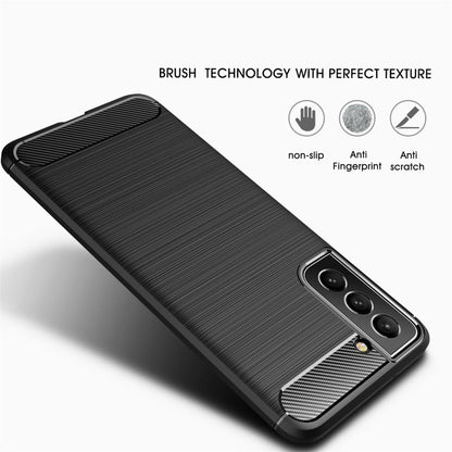 Hülle für Samsung Galaxy S21 FE Handyhülle Silikon Case Handy Cover Carbonfarben
