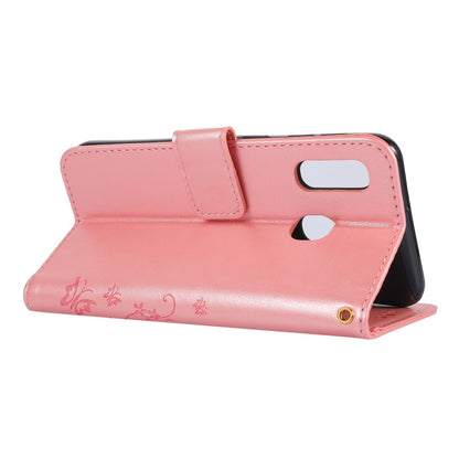 Hülle für Samsung Galaxy A20e Handyhülle Flip Case Schutz Tasche Schmetterling Rosa
