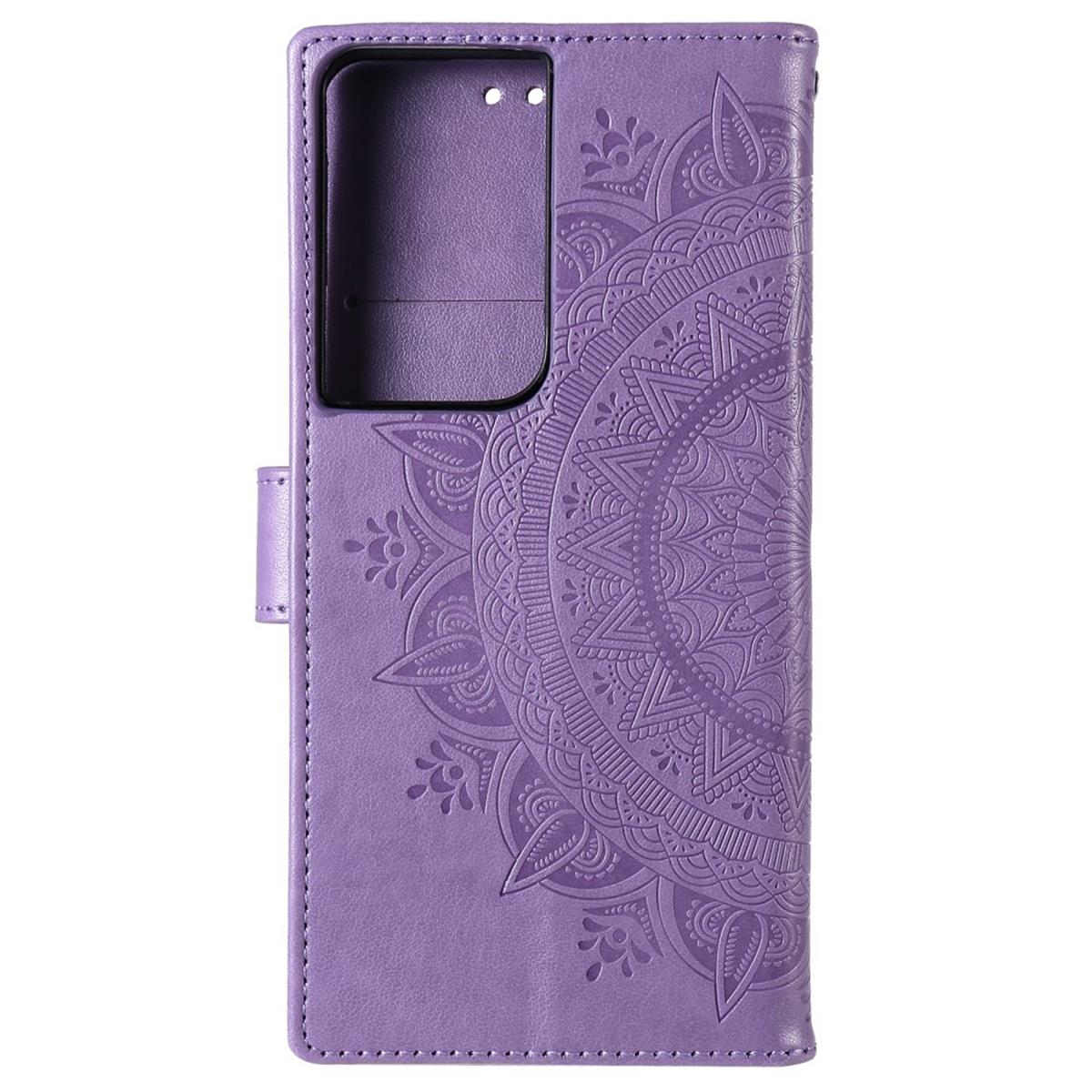 Hülle für Samsung Galaxy S21 Ultra Handyhülle Flip Case Cover Schutzhülle Mandala Lila