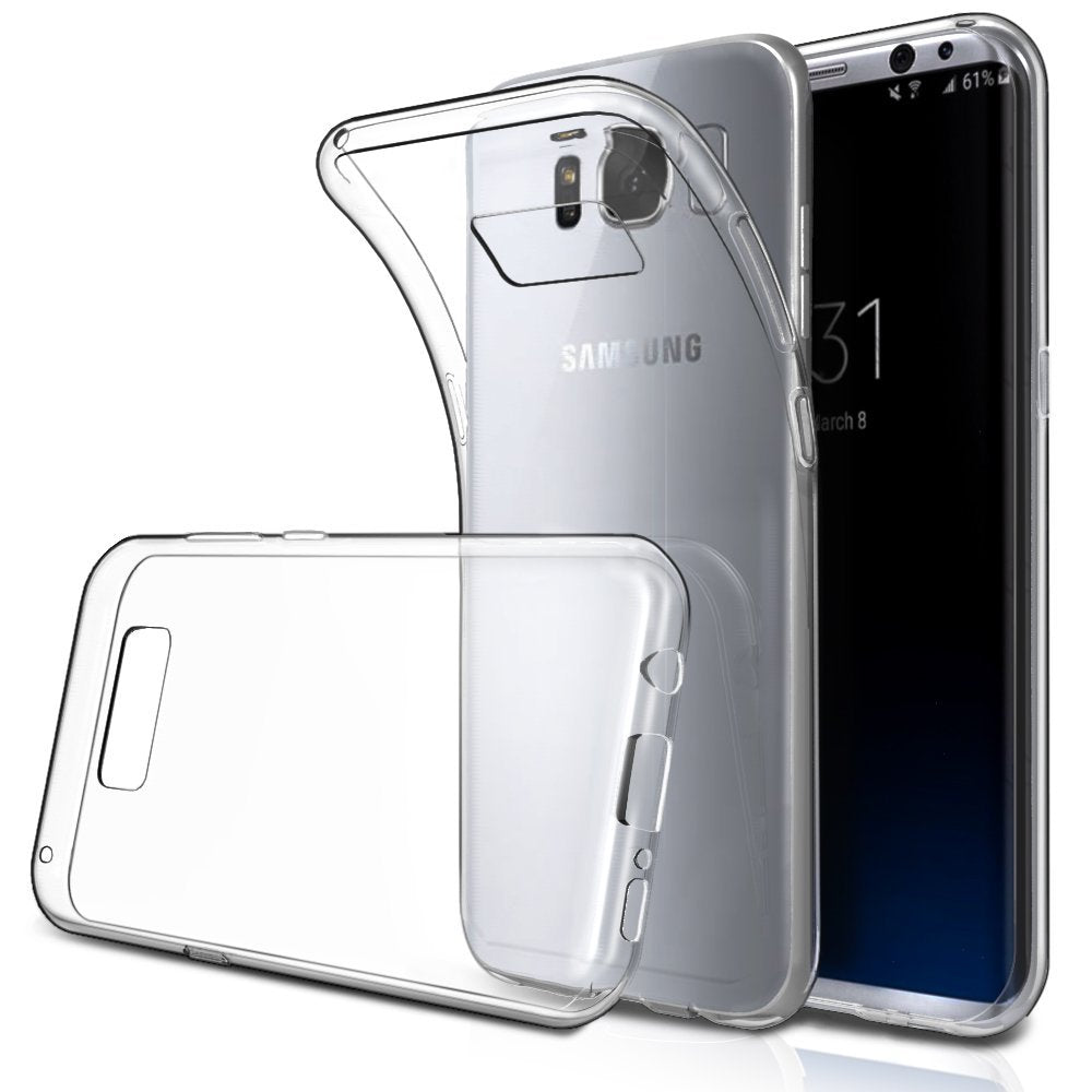 Hülle für Samsung Galaxy S8+ Handyhülle Silikon Cover Schutzhülle Case klar