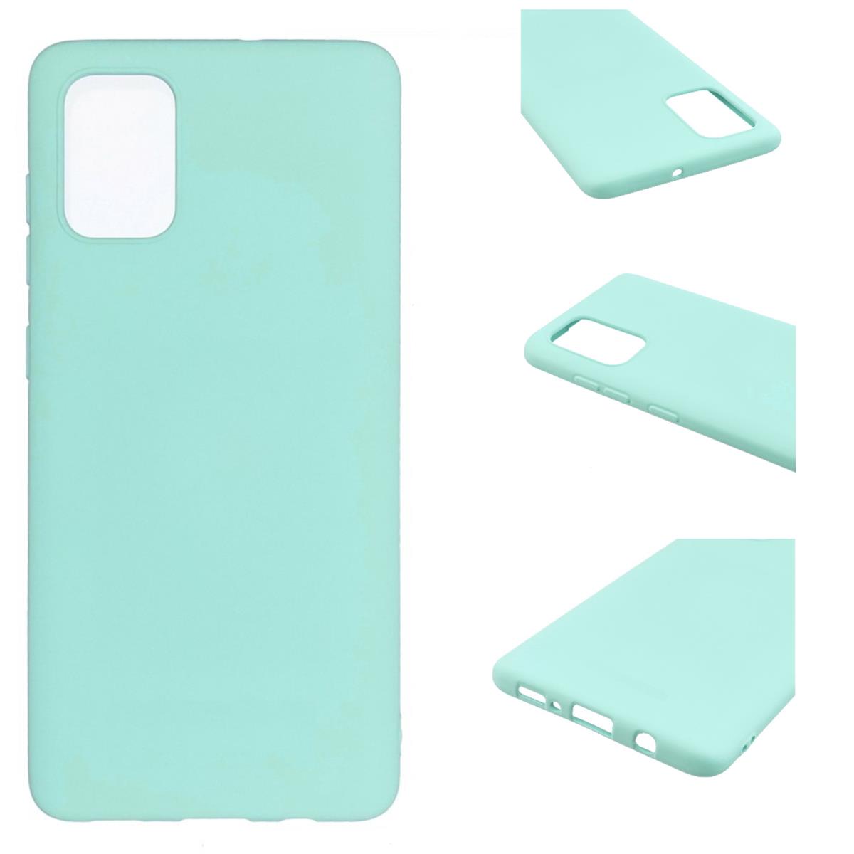 Hülle für Samsung Galaxy A03s Handyhülle Silikon Case Cover Bumper Matt Grün