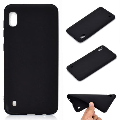 Hülle für Samsung Galaxy A10 Silikon Cover Bumper Schutzhülle Case matt schwarz