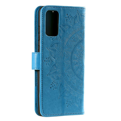 Hülle für Samsung Galaxy S20 Handyhülle Flip Case Schutzhülle Cover Mandala Blau