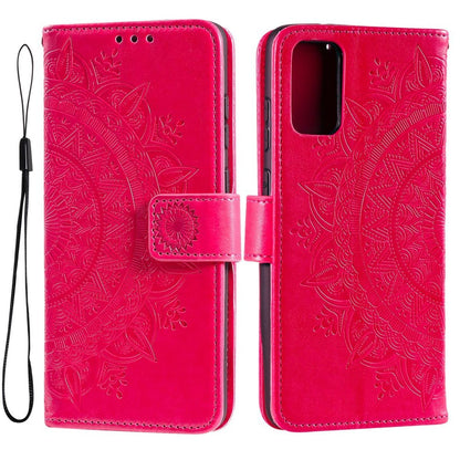 Hülle für Samsung Galaxy M13/M23 5G Handyhülle Flip Case Cover Etui Mandala Pink