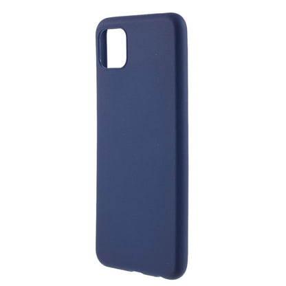 Hülle für Samsung Galaxy A22 5G Handyhülle Silikon Case Cover Bumper Matt Blau