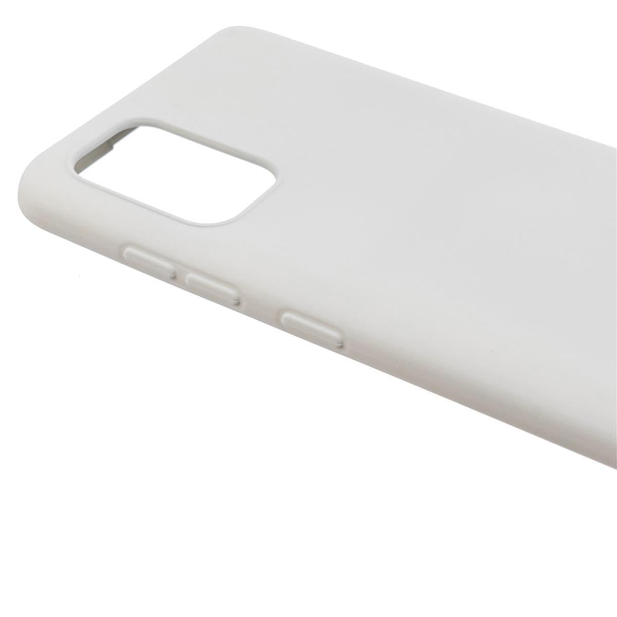 Hülle für Samsung Galaxy M31 Handyhülle Silikon Case Cover Schutzhülle Matt Weiß