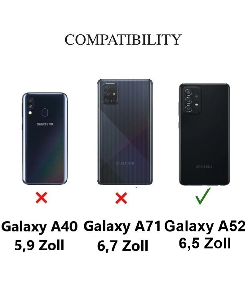 Hülle für Samsung Galaxy A52/A52 5G/A52s 5G Handy Silikon Case Matt Schwarz