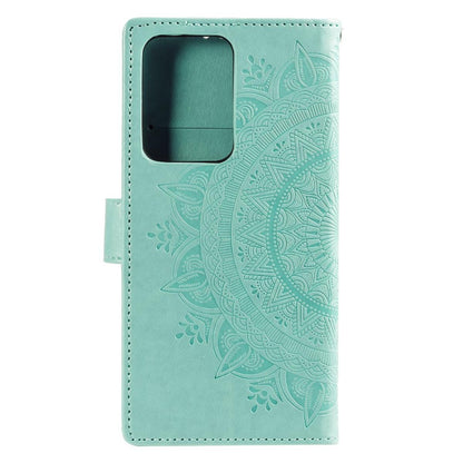 Hülle für Samsung Galaxy S20 Ultra Handyhülle Flip Case Schutzhülle Mandala Grün