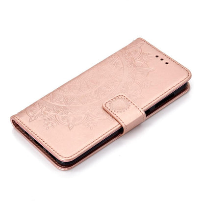 Hülle für Samsung Galaxy A70 Handyhülle Schutz Tasche Case Etui Cover Mandala Rosegold