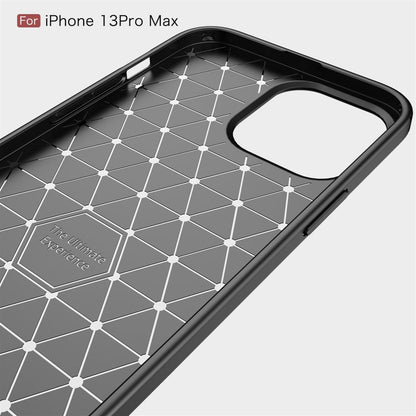 Handyhülle für Apple iPhone 13 Pro Max Silikon Case Handy Cover Carbonfarben