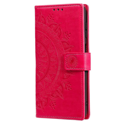 Hülle für Samsung Galaxy S22 Ultra Handyhülle Flip Case Cover Etui Mandala Pink