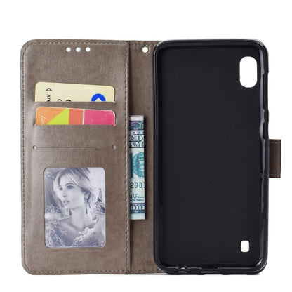 Hülle für Samsung Galaxy A10 Handyhülle Schutz Tasche Flip Case Etui Cover Mandala Grau