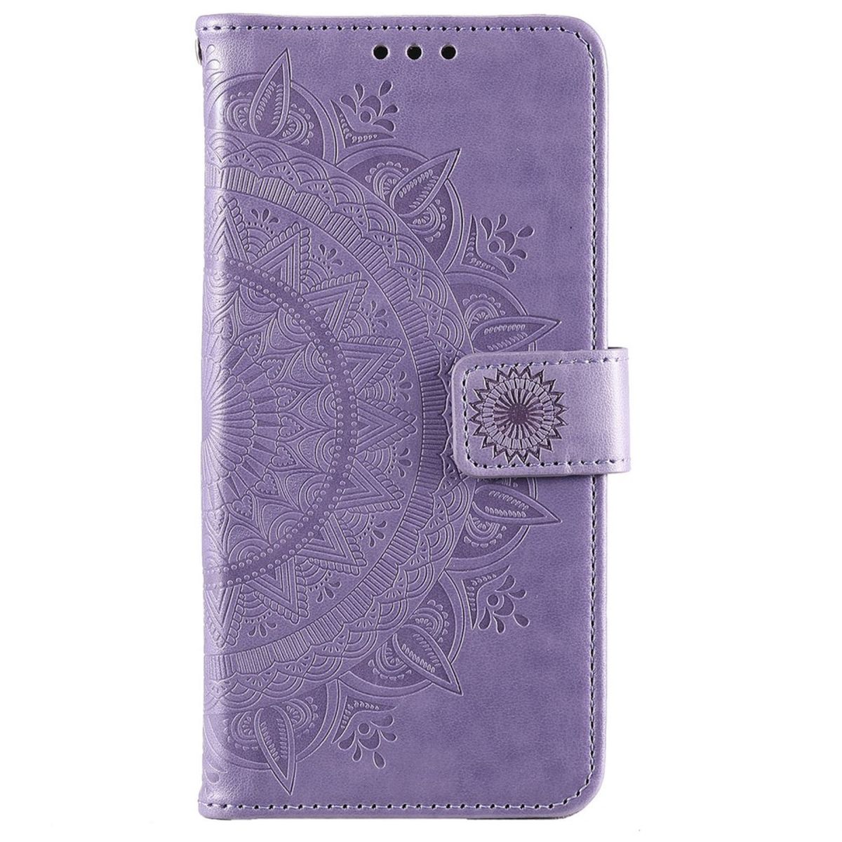 Hülle für Samsung Galaxy S22 5G Handyhülle Flip Case Cover Tasche Mandala Lila