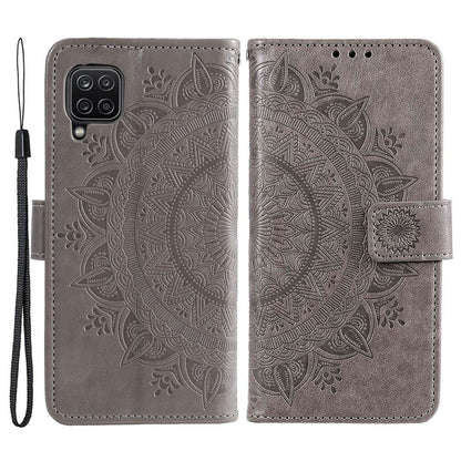 Hülle für Samsung Galaxy M53 5G Handyhülle Flip Case Cover Etui Mandala Grau