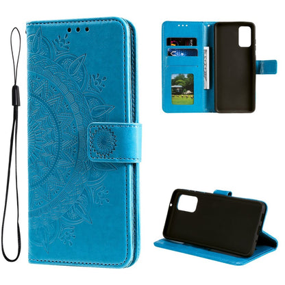 Hülle für Samsung Galaxy A23 Handyhülle Flip Case Cover Schutzhülle Mandala Blau