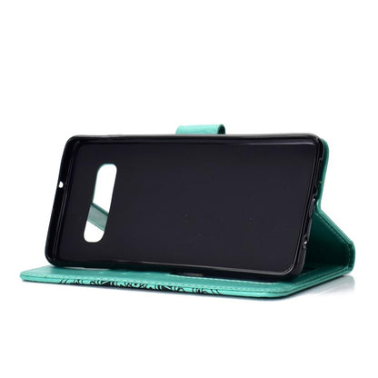 Hülle für Samsung Galaxy S10 Schutzhülle Flip Case Handyhülle Mandala Mint (schwarz)