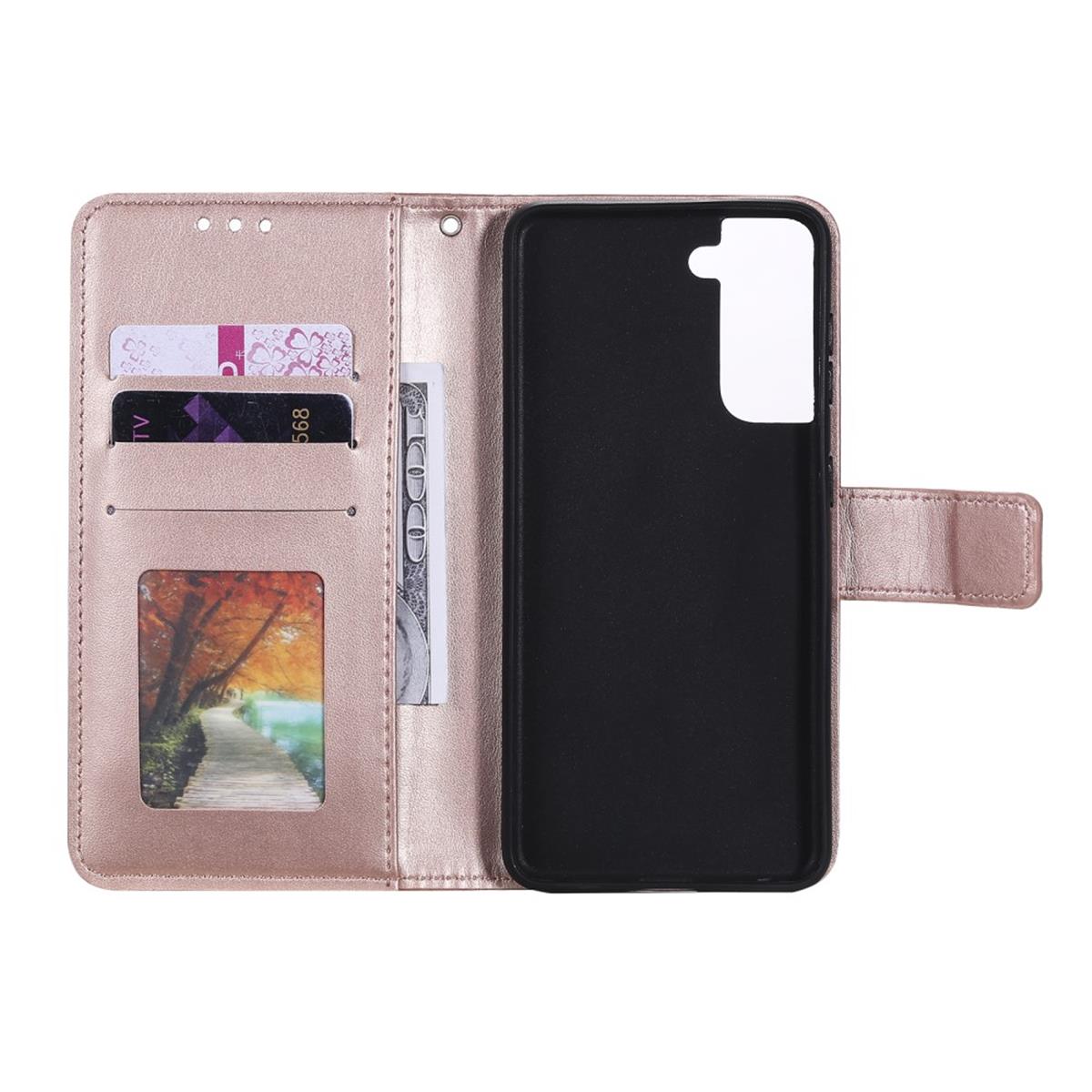 Hülle für Samsung Galaxy S21 Handyhülle Flip Case Cover Schutzhülle Tasche Mandala Rosegold