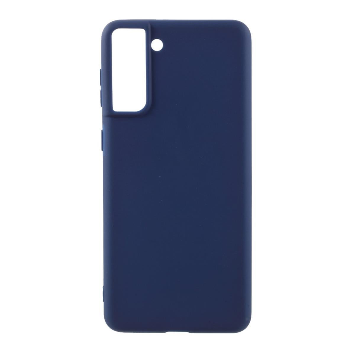 Hülle für Samsung Galaxy S21 FE Handyhülle Silikon Case Cover Bumper Matt Blau