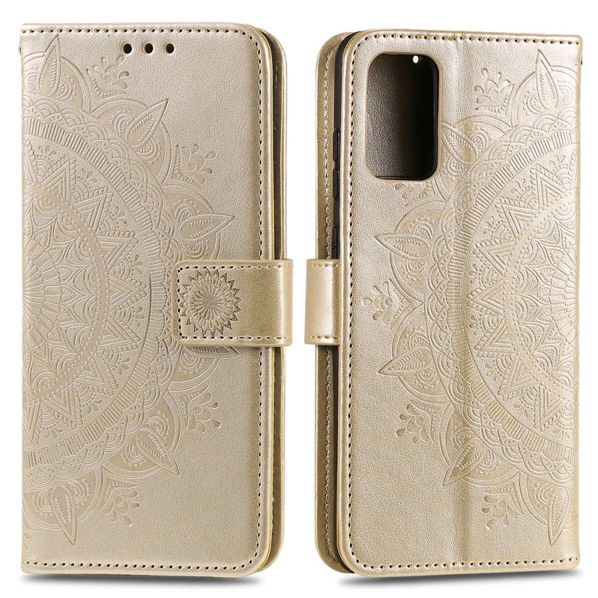 Hülle für Samsung Galaxy S20 Handyhülle Flip Case Schutzhülle Cover Mandala Gold