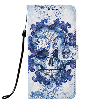 Hülle für Samsung Galaxy A40 Handyhülle Tasche Cover Motiv Case Totenkopf blau