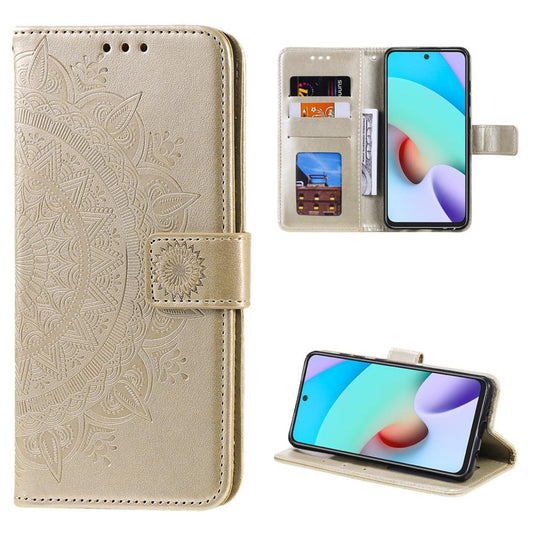 Hülle für Xiaomi Redmi Note 11 Pro/Pro Plus Handy Flip Case Cover Mandala Gold