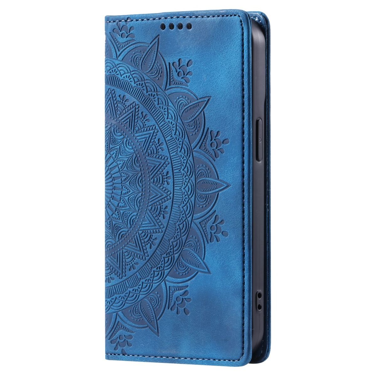 Hülle für Samsung Galaxy S24 Ultra Handyhülle Flip Case Cover Etui Mandala Blau