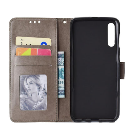 Hülle für Samsung Galaxy A50/A30s Handyhülle Flip Case Schutzhülle Cover Etui Mandala Grau