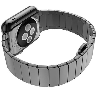 Gliederarmband für Apple Watch 41/40/38mm Ersatz Band Series 8/7/6/SE/5/Schwarz