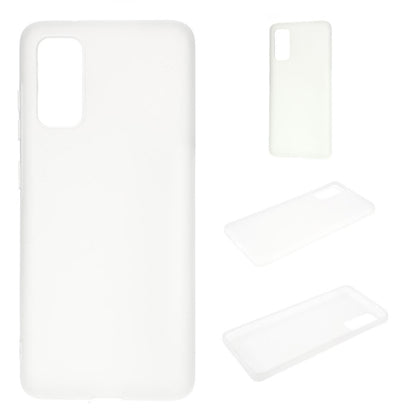Hülle für Samsung Galaxy A41 Handyhülle Silikon Case Cover Bumper Matt Weiß