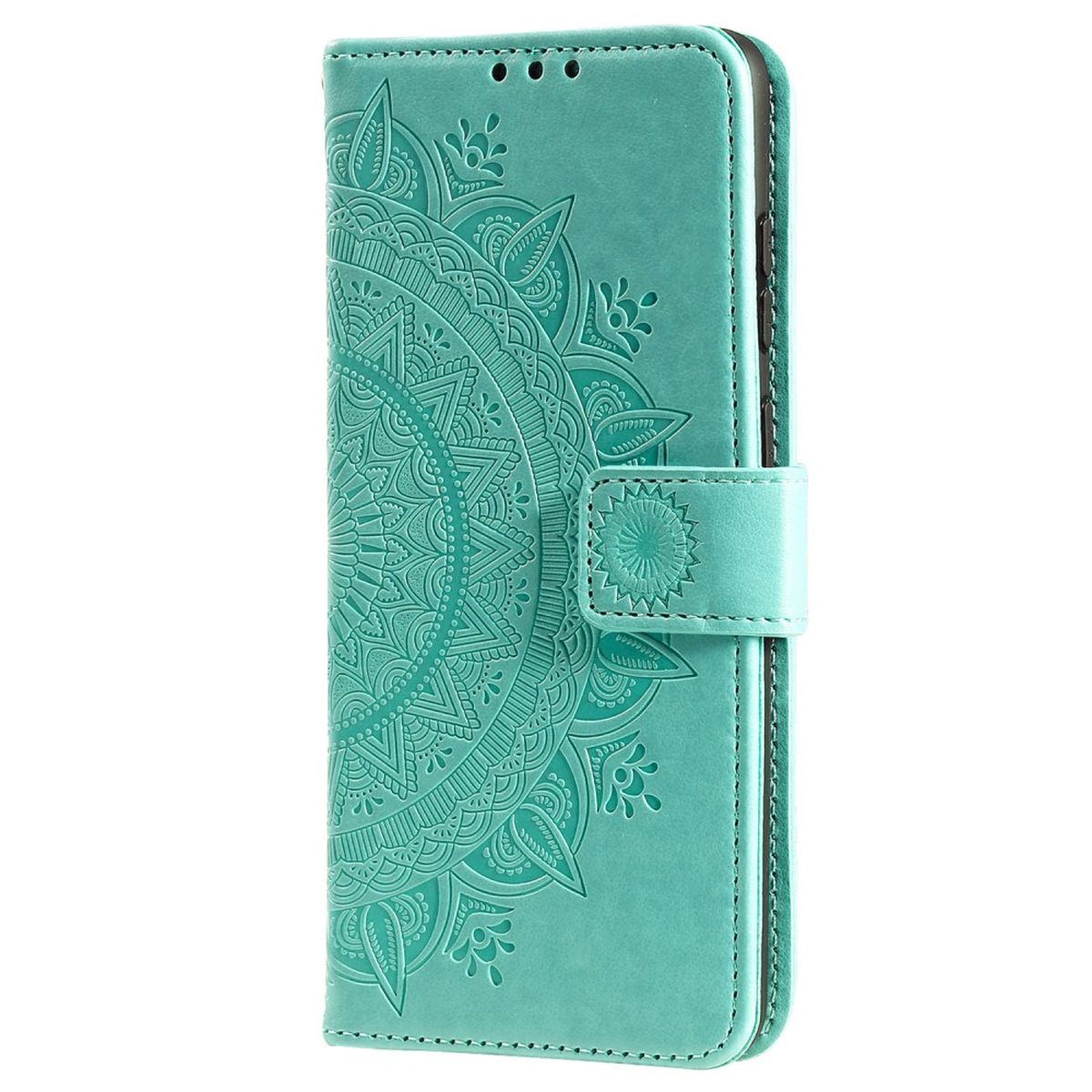 Hülle für Samsung Galaxy A23 Handyhülle Flip Case Cover Schutzhülle Mandala Grün