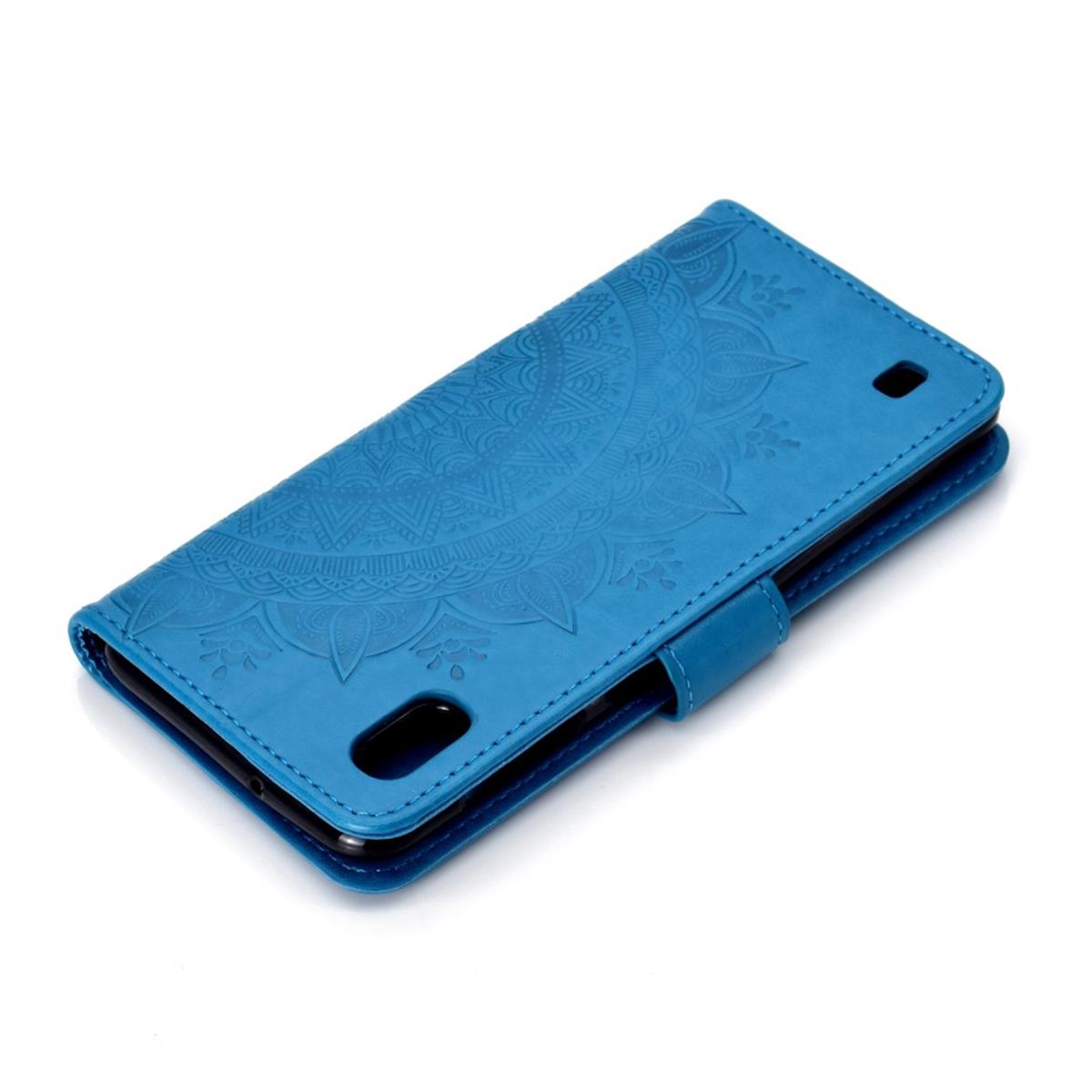 Hülle für Samsung Galaxy A10 Handyhülle Schutz Tasche Flip Case Etui Cover Mandala Blau